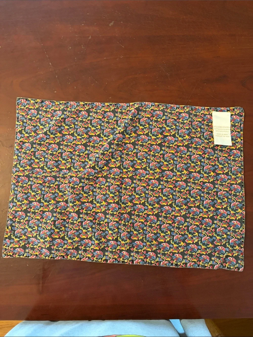 Set of 2 Vintage Williams Sonoma Reversible Cotton Paisley Floral Placemat